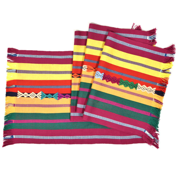 Backstrap Placemats Guatemala Weaving Fair Trade Mayamam Weavers