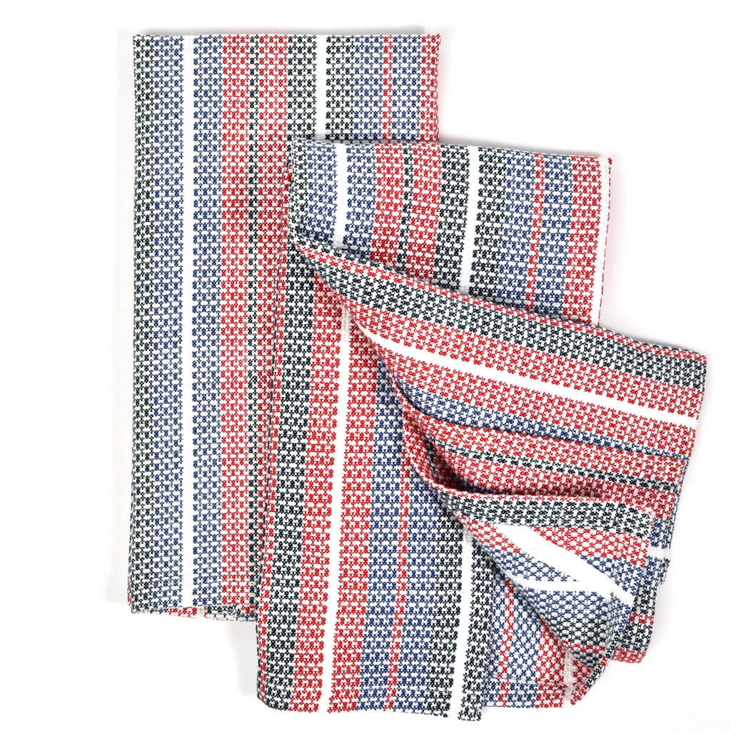 Hand Woven Hache Dish Towel with Dish Cloth Fair Trade Mayamam Weavers