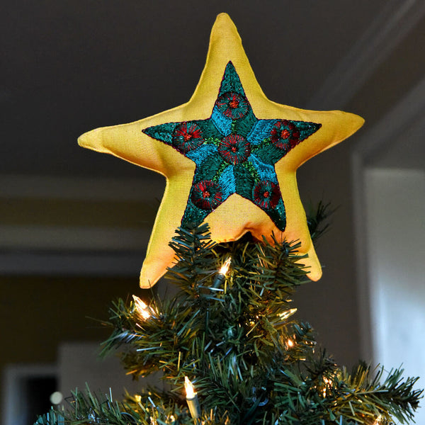 Embroidered & Beaded Felt Tree Topper