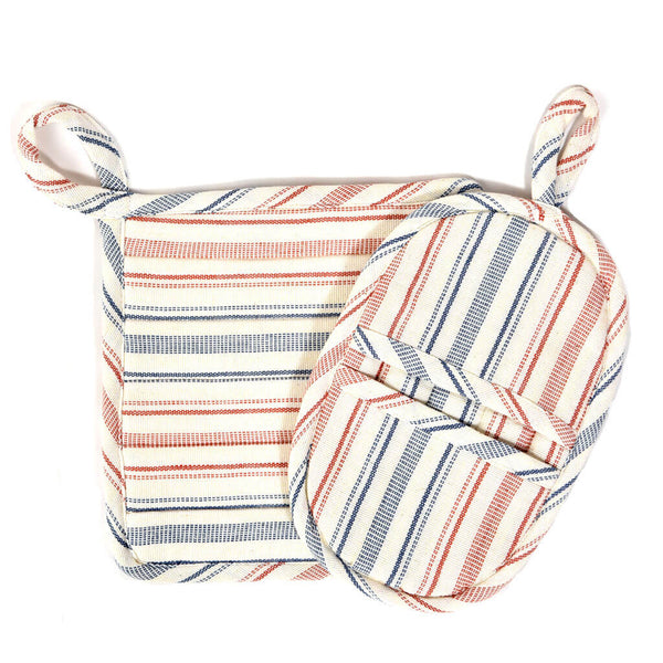 Mayamam Weavers Potholder Gift Set | Country French Stripes One Size