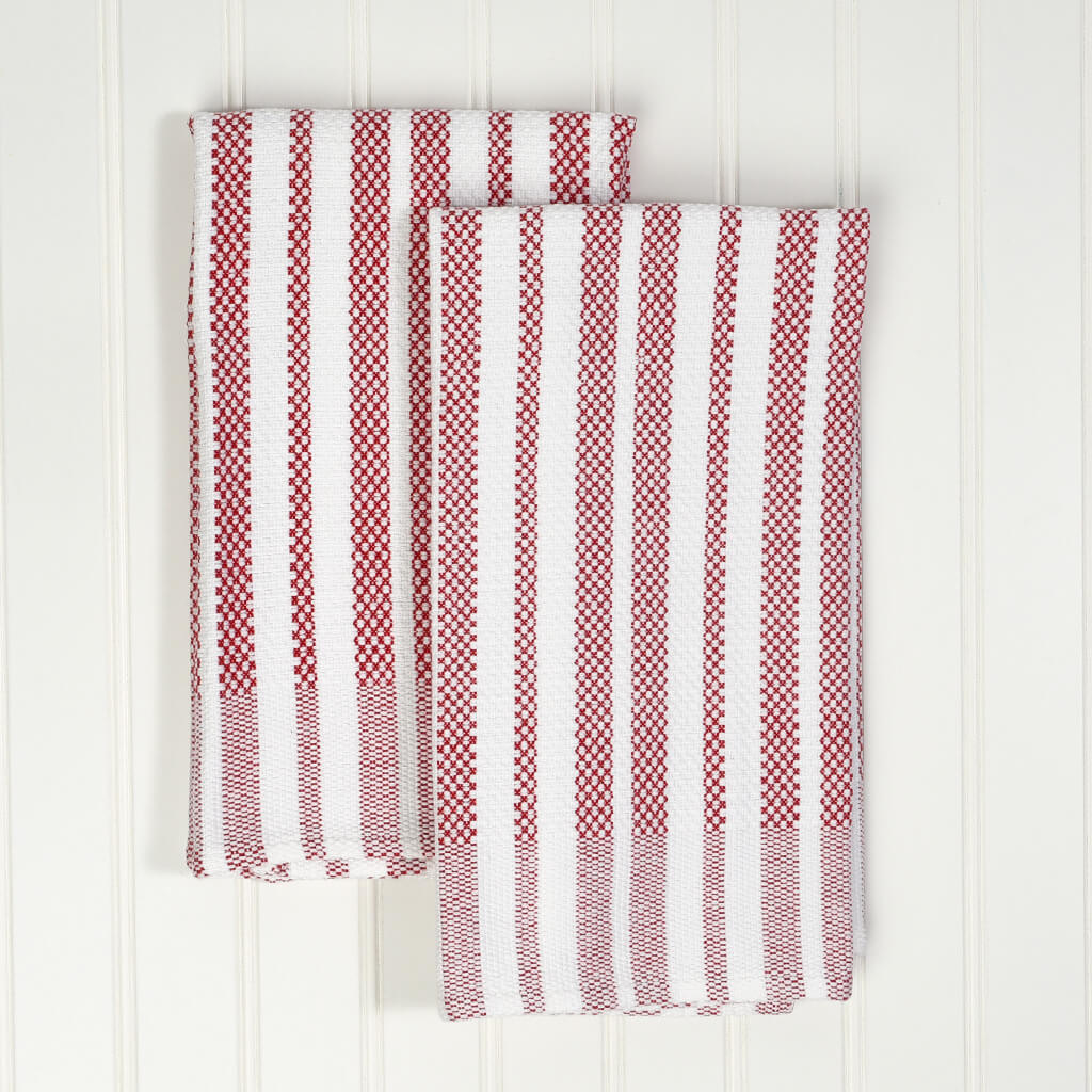 Hand Woven Black & White Stripe Dish Towels Fair Trade Mayamam Weavers