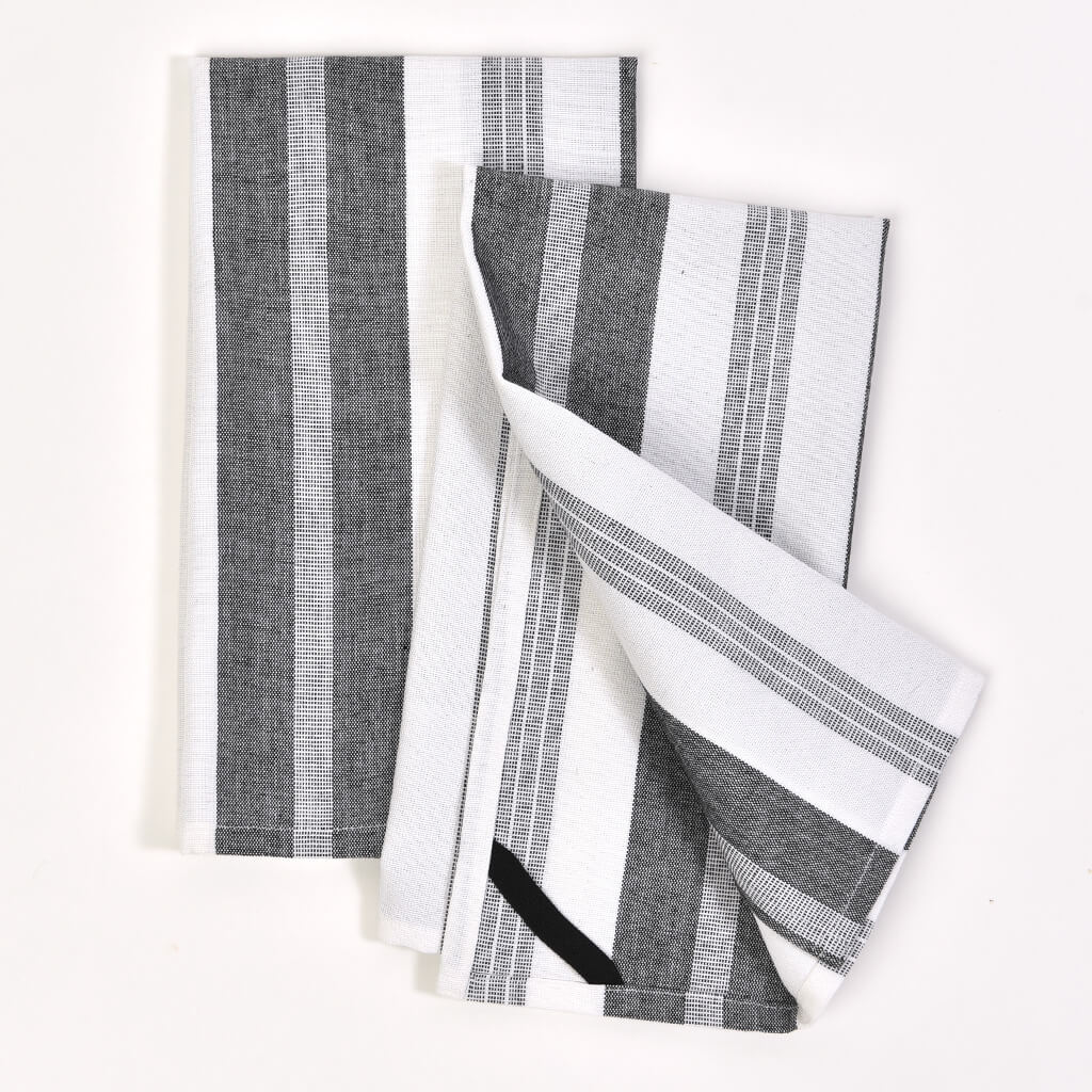 Hache Dish Towels Red & White Stripes with Border Fair Trade - Mayamam  Weavers