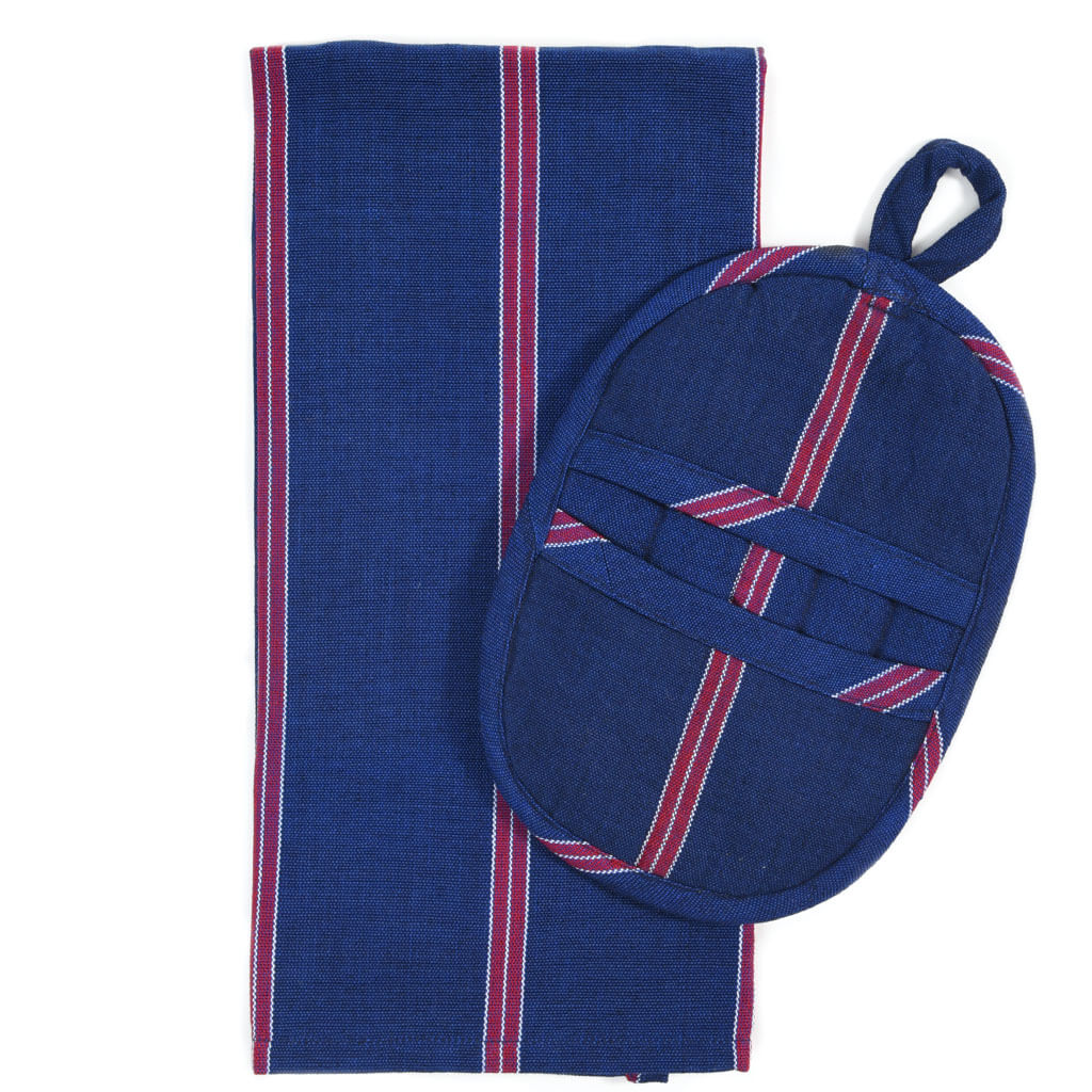Mayamam Weavers Potholder Gift Set | Country French Stripes One Size